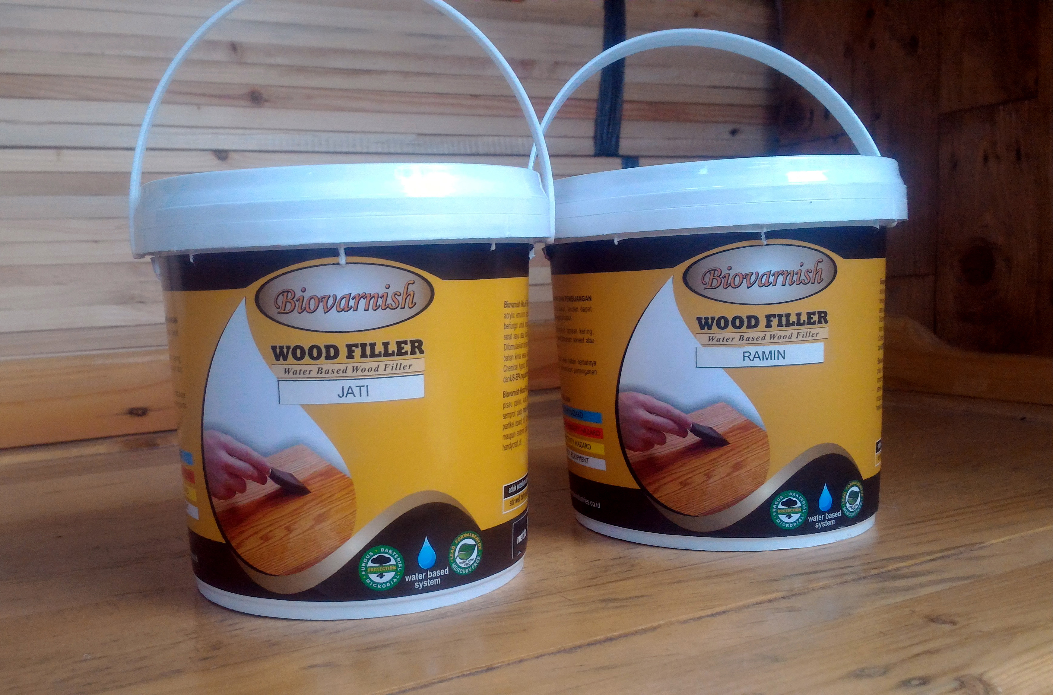 Dempul Kayu Transparan Water Based Biovarnish Wood Filler